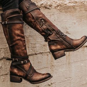 Freebird by Steven, very high quality leather boots, tall, to the knee.